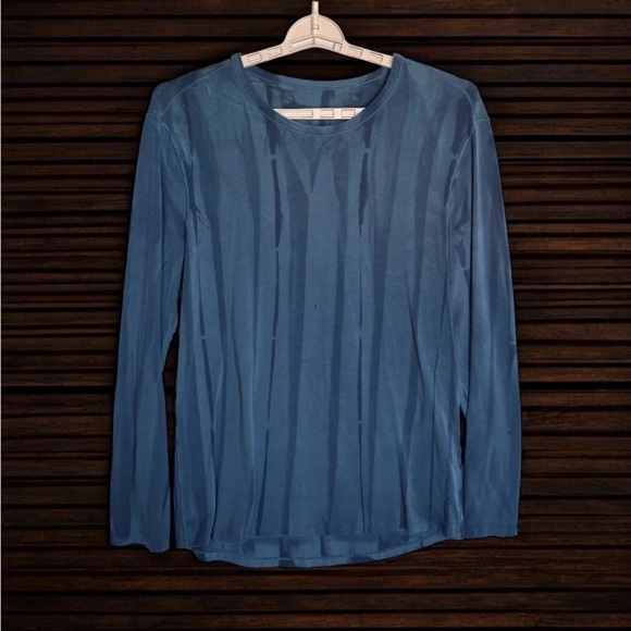 lululemon athletica Other - Lululemon Five Year Basic Men Sz M Tie Dye Long Sleeve Shirt Blue Soft Gym READ